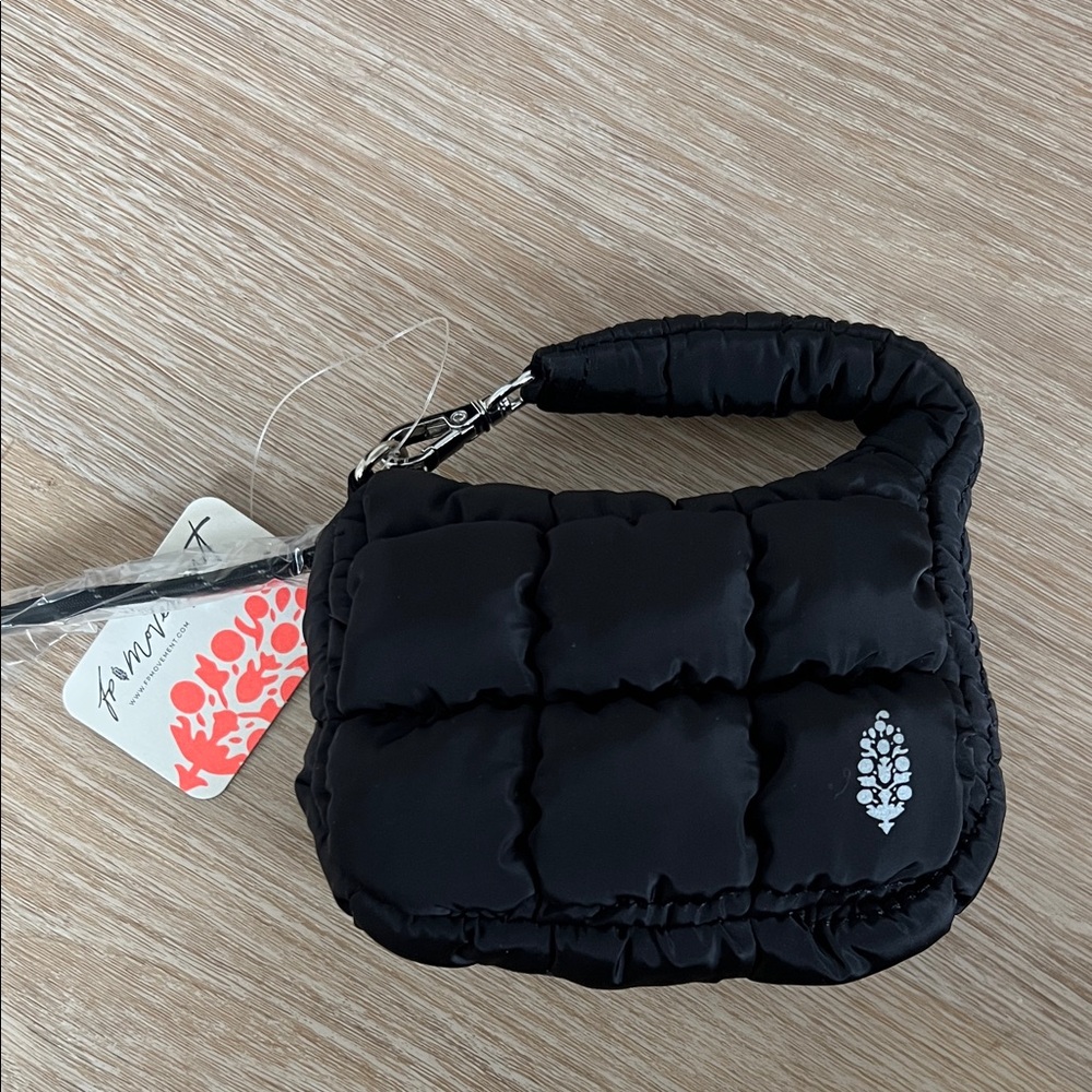 Free People Black Quilted Mini Bag